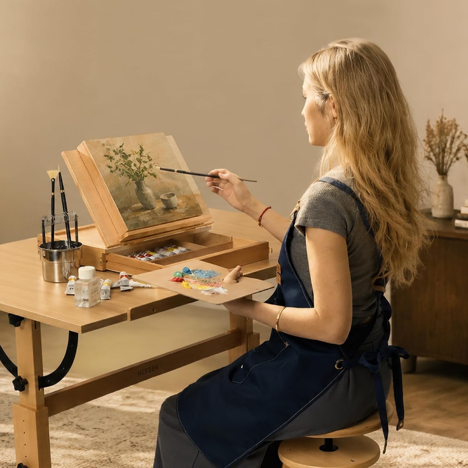 Tabletop Easel with Drawer