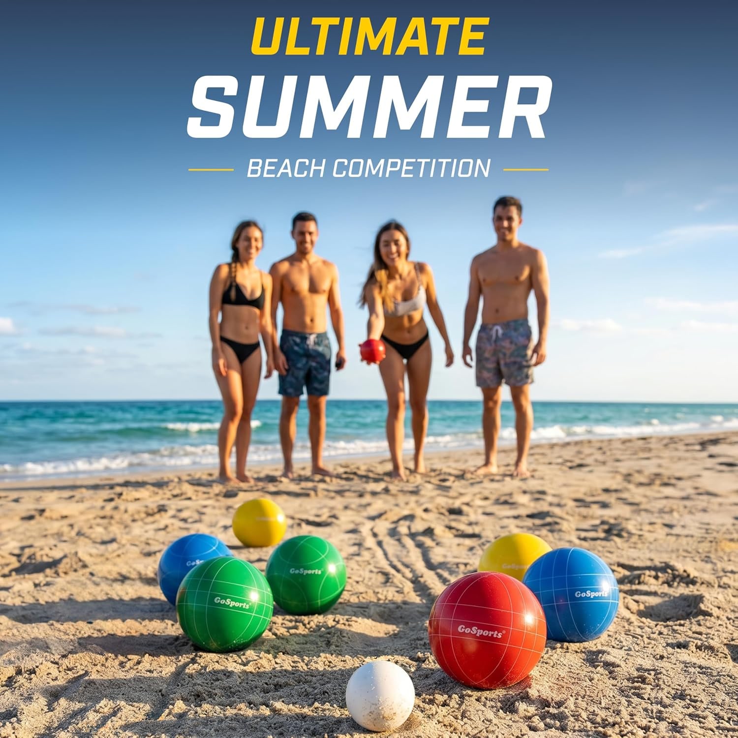Backyard Bocce Set with 8 Balls, Pallino and Carry Case
