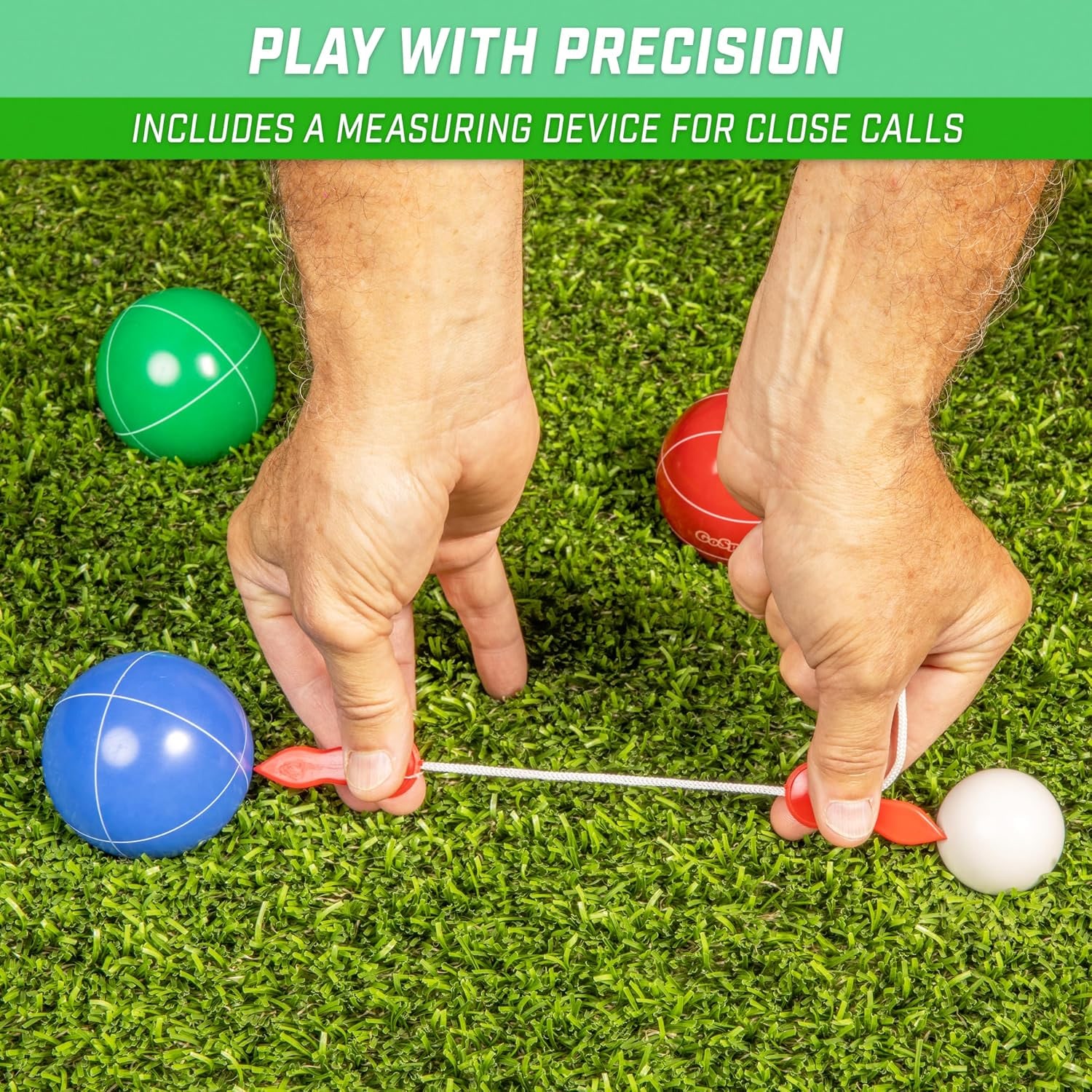 Mini Travel Bocce Set with 8 Balls, Pallino and Tote Bag