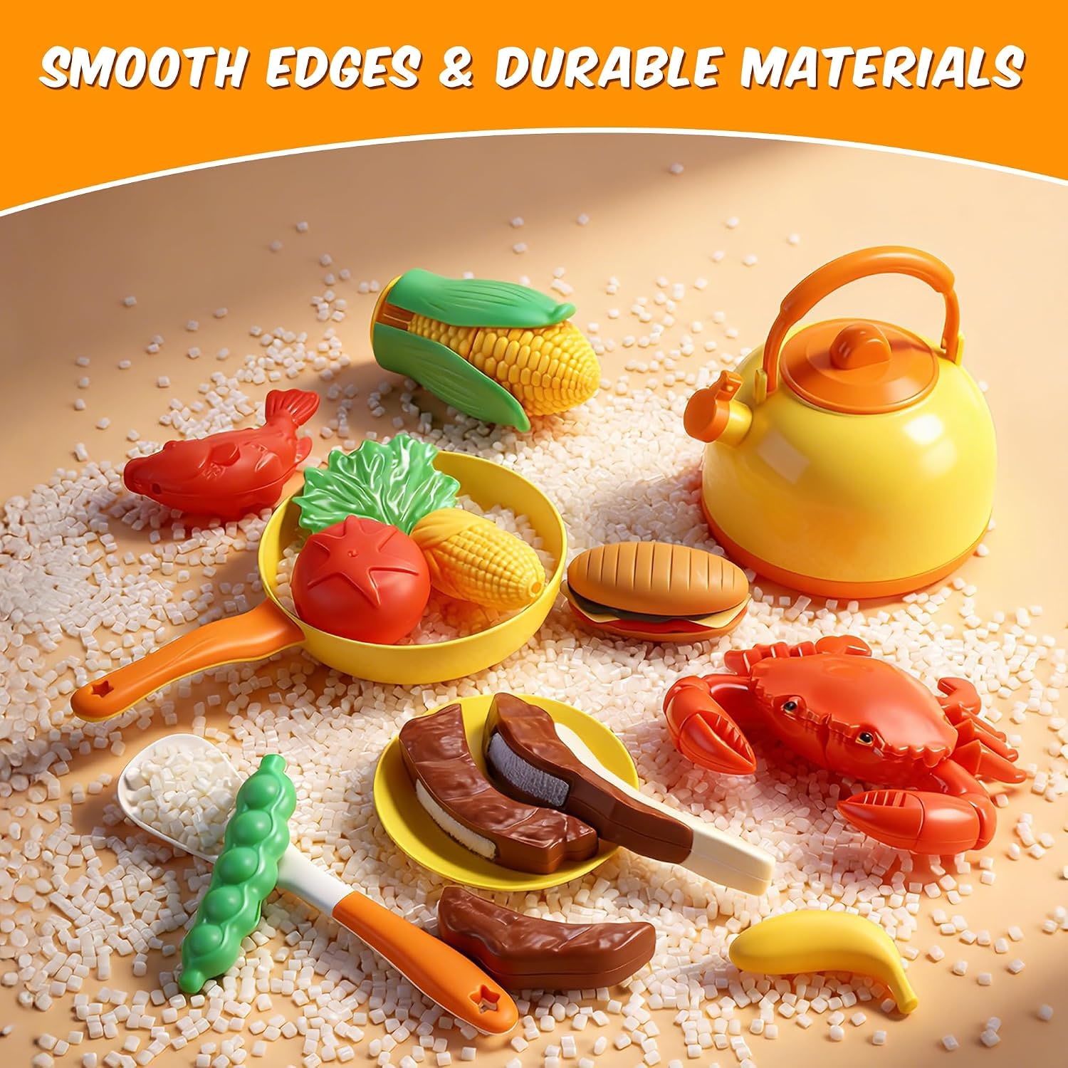 73-Piece Toy Cookware and BBQ Grill Play Set: image 3