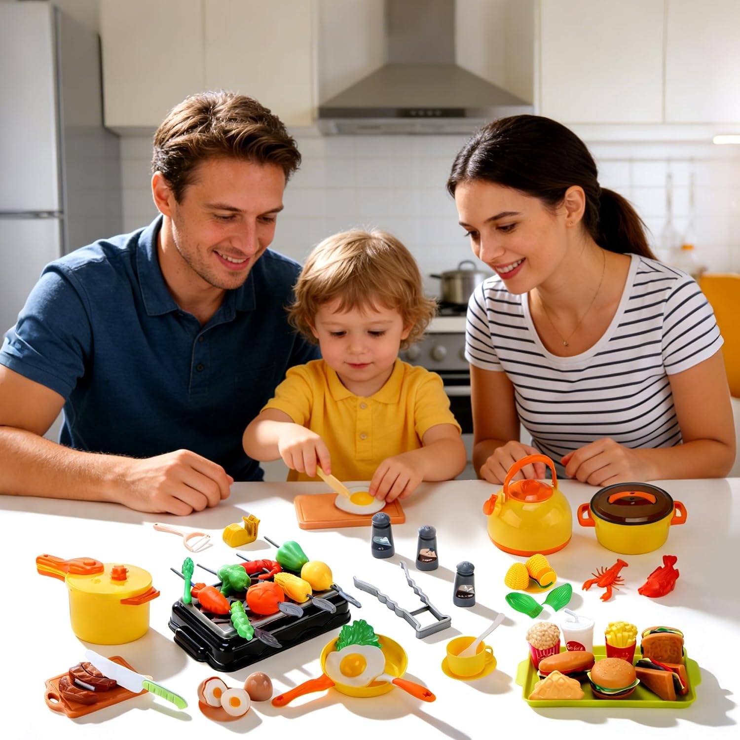 73-Piece Toy Cookware and BBQ Grill Play Set: image 6