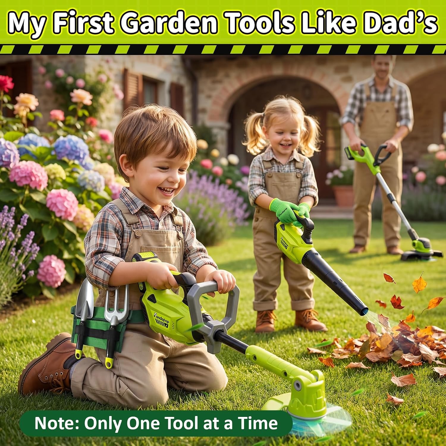 Toy String Trimmer and Leaf Blower Garden Play Set