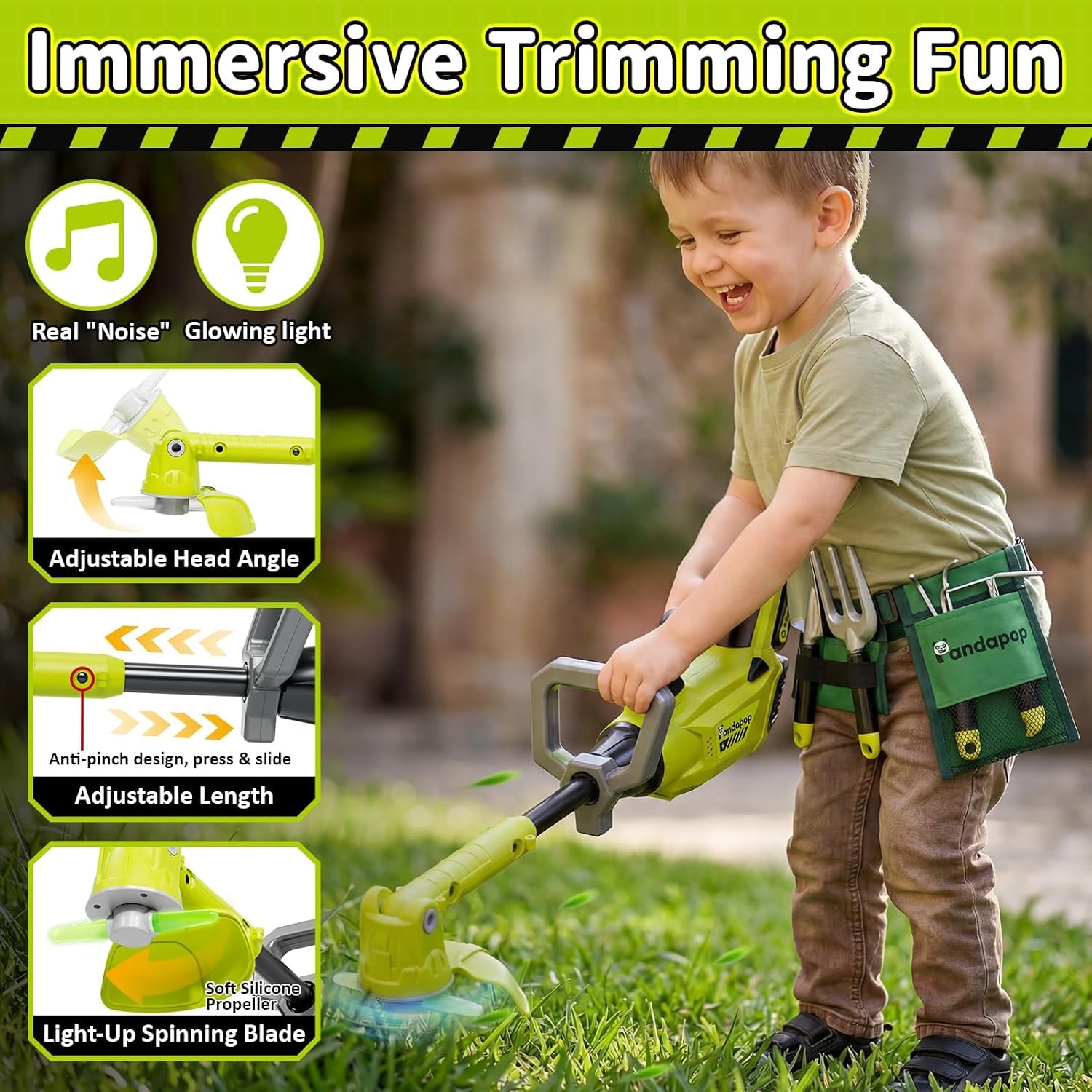 Toy String Trimmer and Leaf Blower Garden Play Set